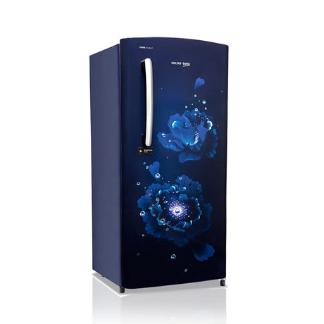 Voltas Beko 185 L, 4 Star, Single Door DC Refrigerator (Fairy Flower Blue) (RDC220B)