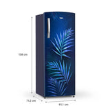 Whirlpool Pro Plus 274L 3 Star Single-Door Refrigerator - Palm (W.POOL REF 72845)