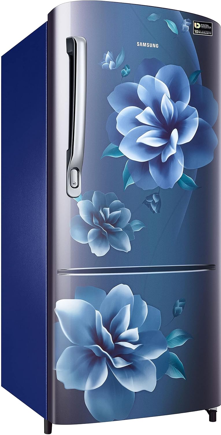 Samsung 183 L, 3 Star, Digital Inverter, Direct-Cool Single Door Refrigerator (RR20C2723CU/NL, Camellia Blue, 2023 Model) (RR20C2723CU)