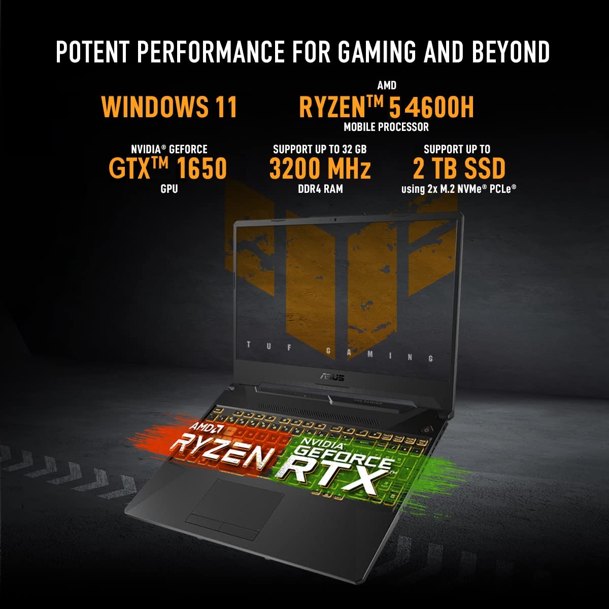 Elevate your gaming with ASUS TUF Gaming A15 - the best laptop with AMD Ryzen 5, GTX 1650.