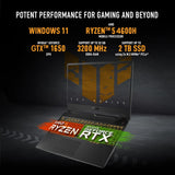 Elevate your gaming with ASUS TUF Gaming A15 - the best laptop with AMD Ryzen 5, GTX 1650.