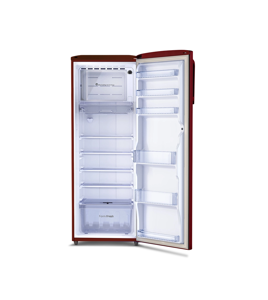 Godrej 268 L 3 Star Turbo Cooling Technology Ensuring Faster Cooling Direct Cool Single Door Refrigerator With Advanced Inverter Technology (RD EMARVEL 290C THI FU WN, Fusion Wine)