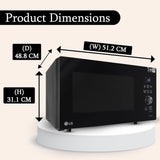LG 28 L Wi-Fi Enabled Charcoal Convection Healthy Microwave Oven (MJEN286UFW, Black, Diet Fry) - 2023 Model