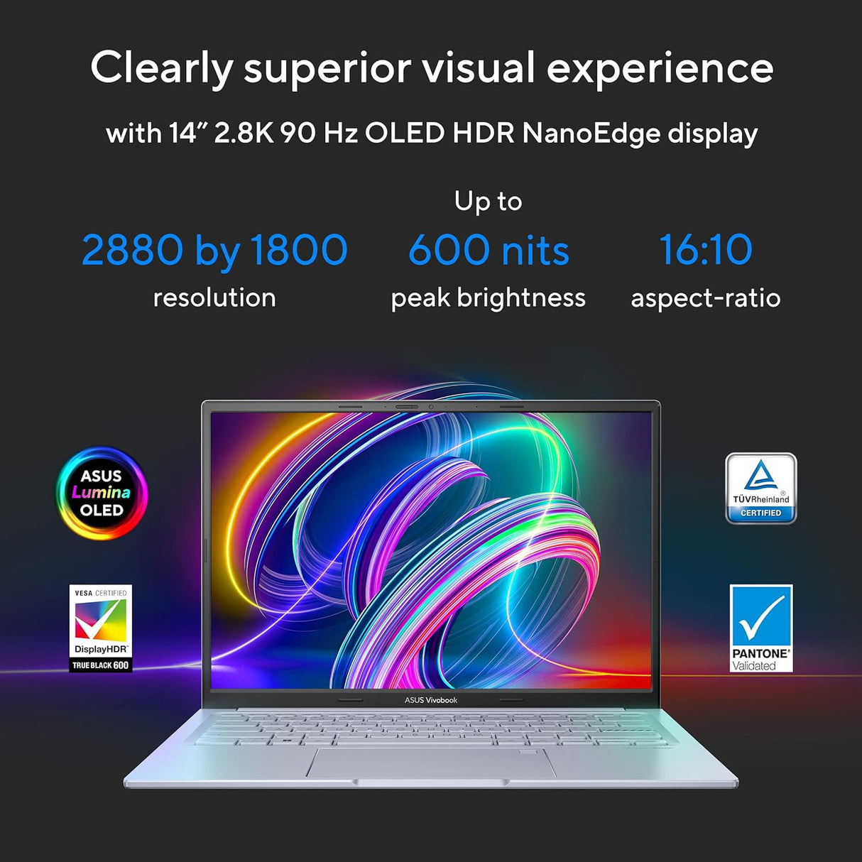 ASUS VivoBook 14X OLED: Cutting-edge laptop tech - Intel i5, 16GB, 512GB SSD.