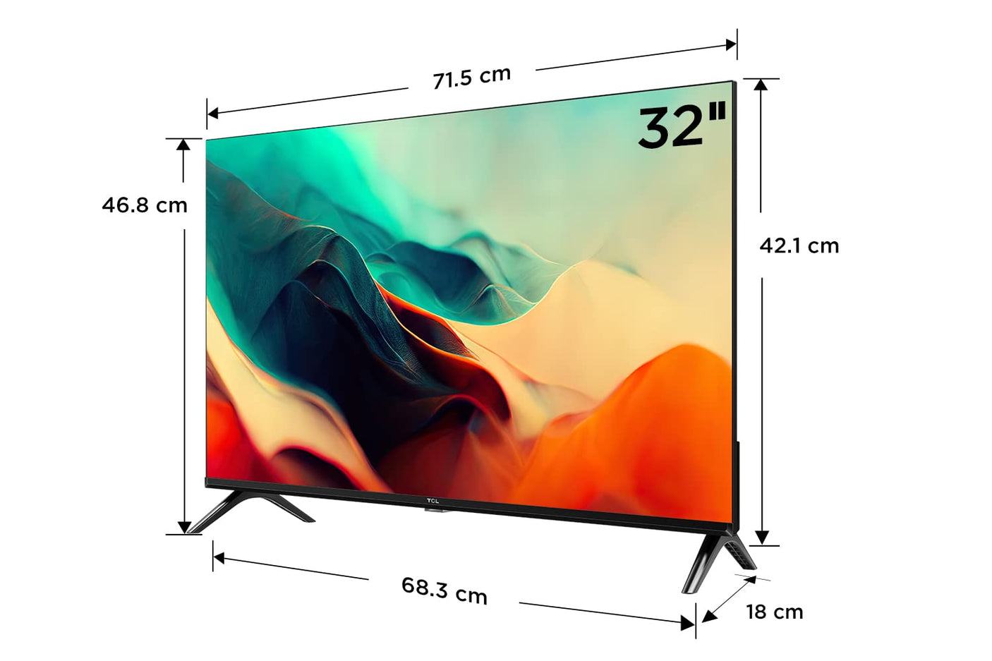 TCL 80.04 cm (32 inches) Bezel-Less S Series FHD Smart Android LED TV 32S5403AF (Black)