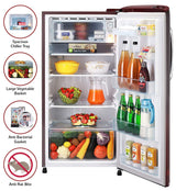 LG 205 L 4 Star Inverter Direct-Cool Single Door Refrigerator  Scarlet Charm, Moist 'N' Fresh, Gross Volume GL-B221ASCY