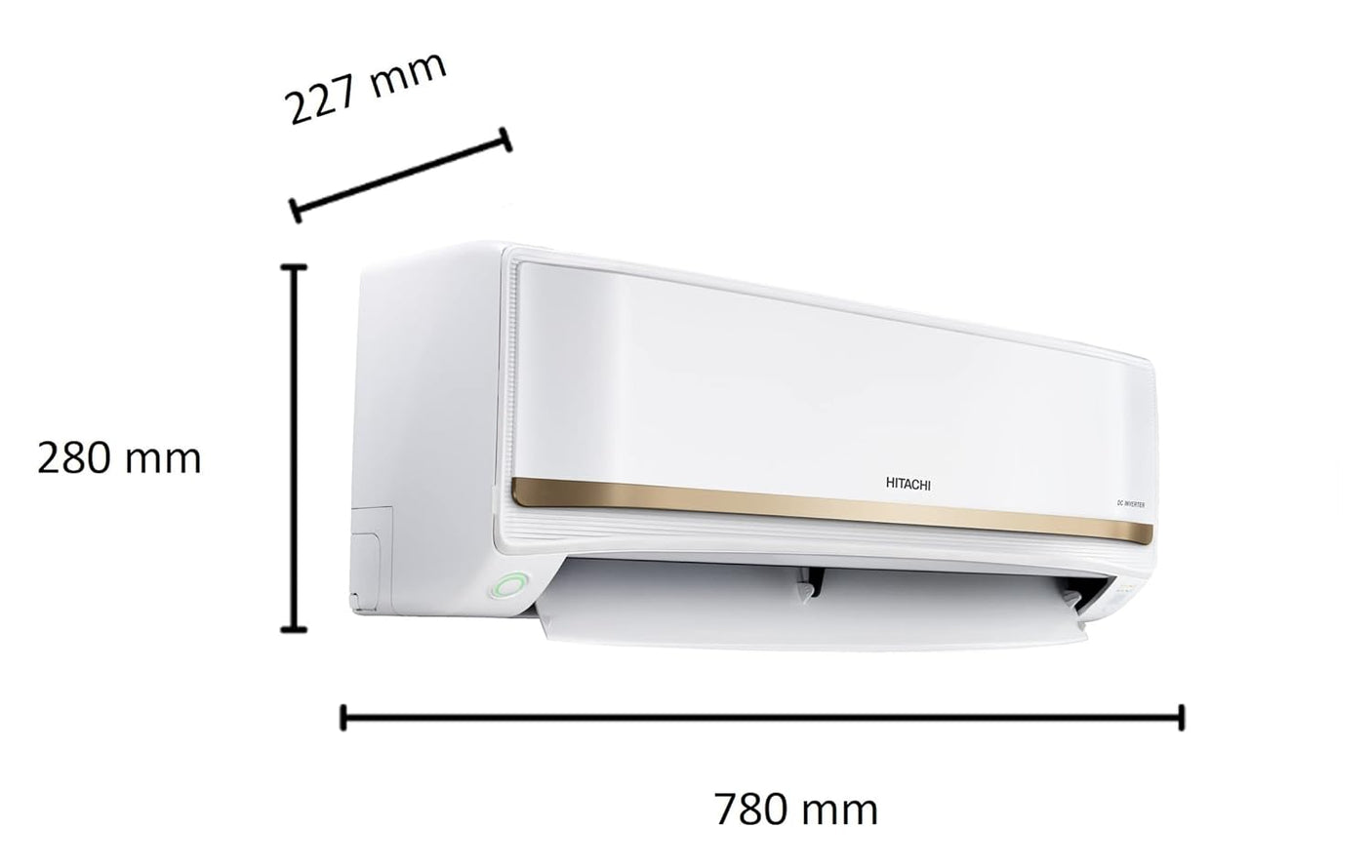 Hitachi 1 Ton 3 Star ice Clean Xpandable Plus Inverter Split AC (100% Copper, Dust Filter, iZen 3400FXL, R32-RASG312PCAISF, Dual Gold)