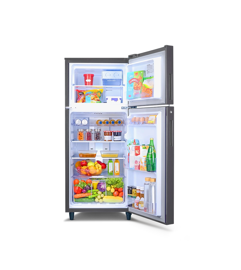Godrej Eon Alpha 238 Litres 3 Star Frost Free Double Door Refrigerator with Advanced Inverter Technology (RT EON ALPHA 270C RI ST GL, Steel Glow)