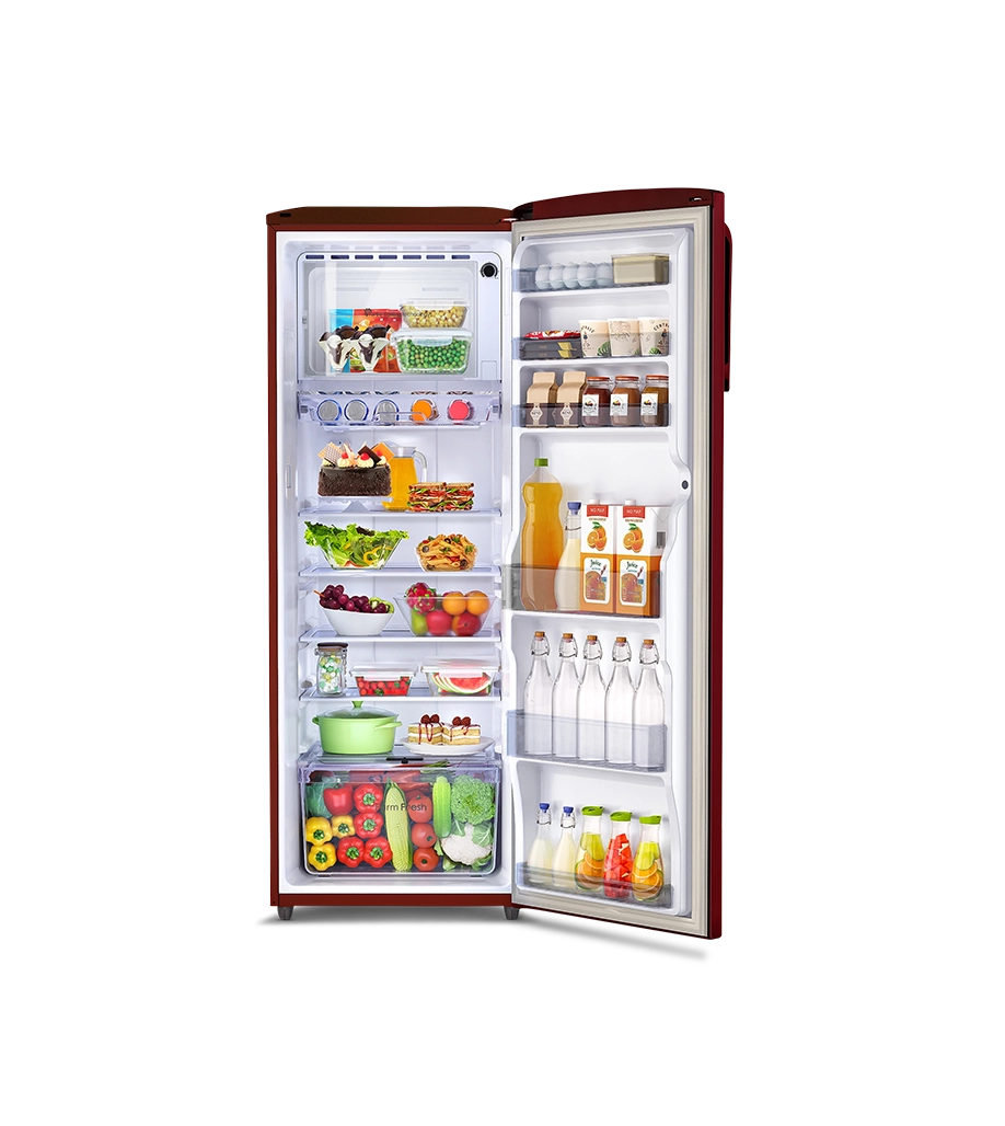 Godrej 268 L 3 Star Turbo Cooling Technology Ensuring Faster Cooling Direct Cool Single Door Refrigerator With Advanced Inverter Technology (RD EMARVEL 290C THI FU WN, Fusion Wine)