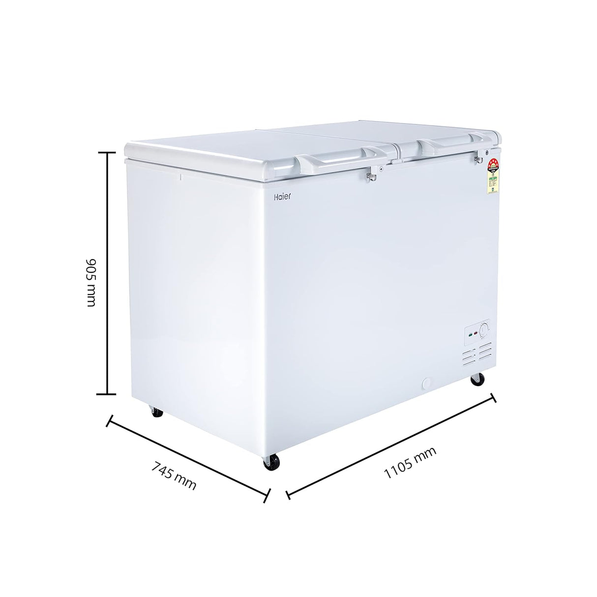 Haier 310 Ltr-5 STAR Rating, Double Door Convertible Deep Freezer with 5 Side Cooling (White, HFC-320DM5)