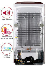 LG 205 L 4 Star Inverter Direct-Cool Single Door Refrigerator  Scarlet Charm, Moist 'N' Fresh, Gross Volume GL-B221ASCY