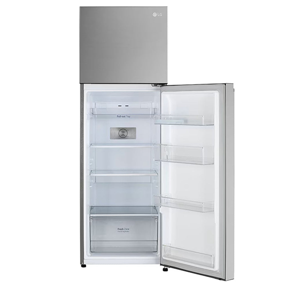 LG 272 litres 2 Star Double Door Refrigerator, Shiny Steel (GL-S312SPZY)