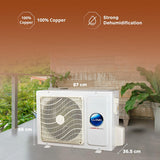 Lloyd 1.5 Ton 3 Star 2023 Model Hot and Cold Split Inverter AC - White  (GLS18H3FWRHP, Copper Condenser)