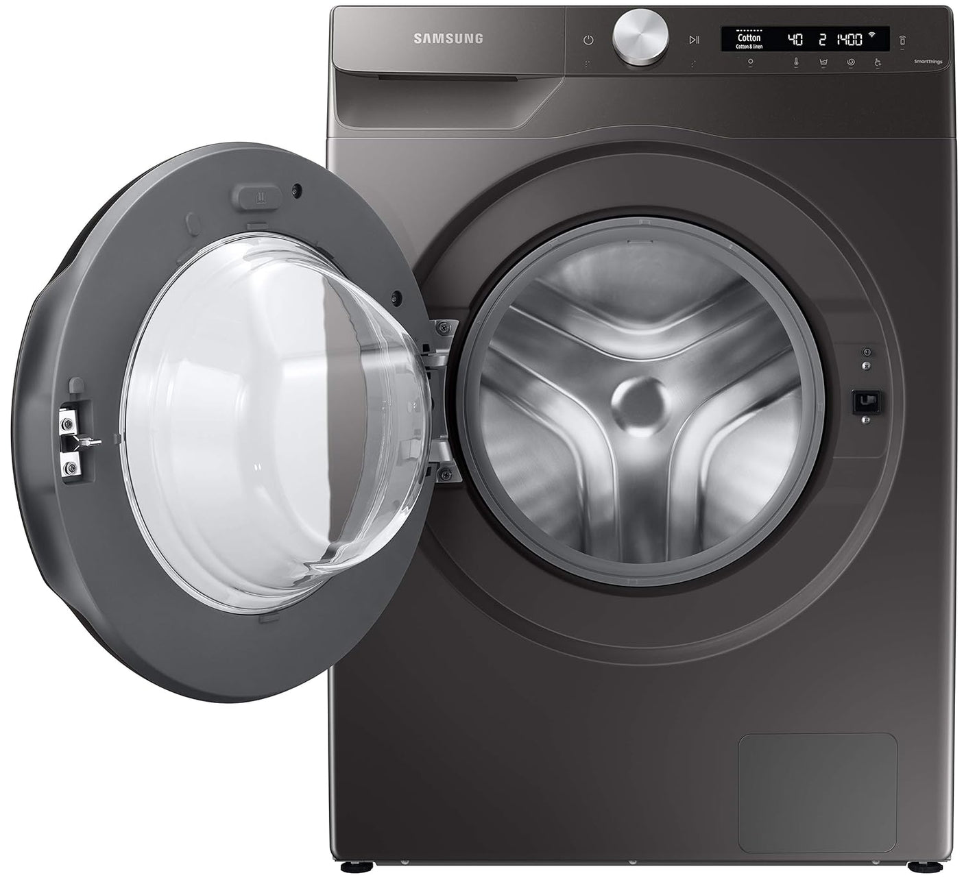 Samsung 8 Kg Wi-Fi Enabled Inverter Fully-Automatic Front Loading Washing Machine (WW80T504DAN1, Inox, AI Control)