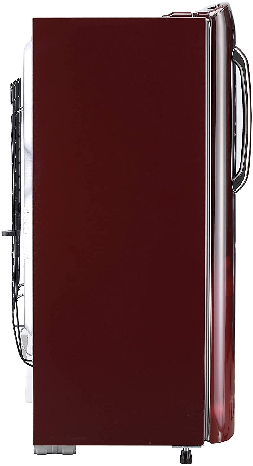 LG 205 L 4 Star Inverter Direct-Cool Single Door Refrigerator  Scarlet Charm, Moist 'N' Fresh, Gross Volume GL-B221ASCY