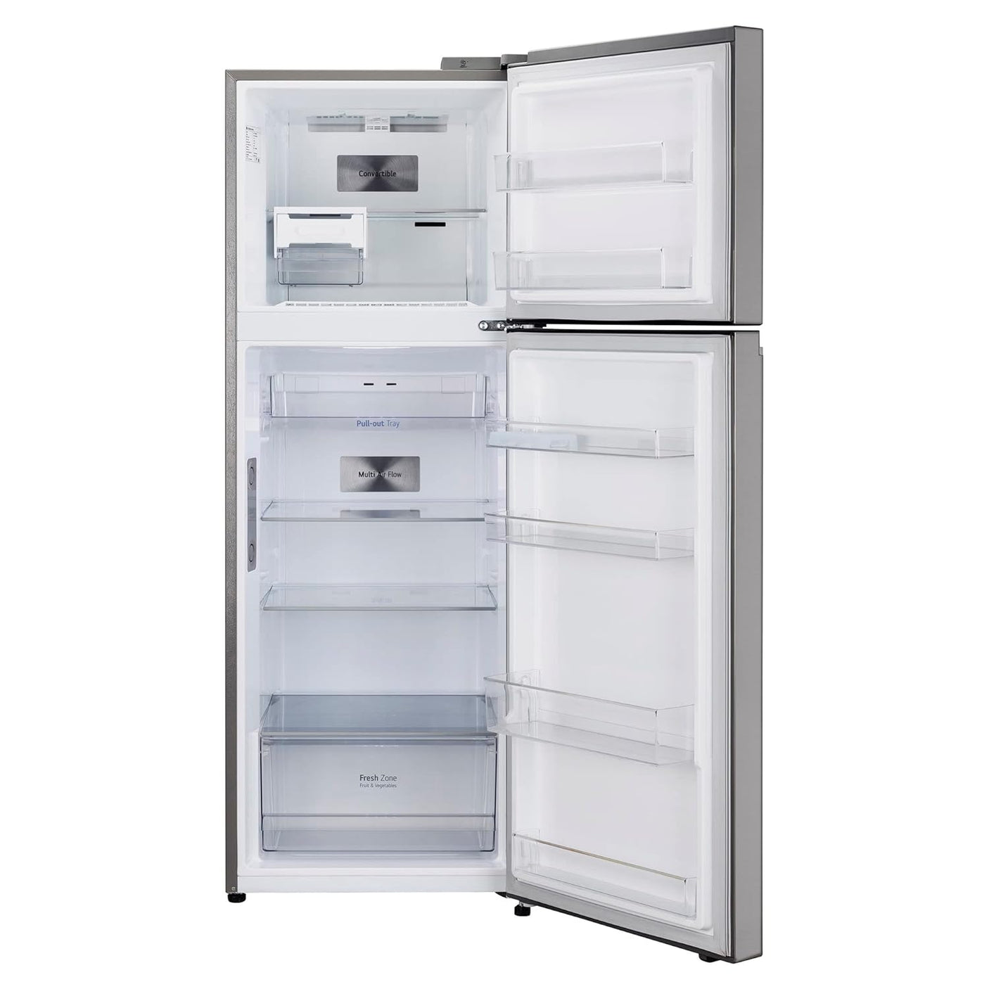 LG 322 L 2 Star Frost-Free Smart Inverter Wi-Fi Double Door Refrigerator Appliance ( Shiny Steel, Convertible & Door Cooling+ GL-T342TPZY,