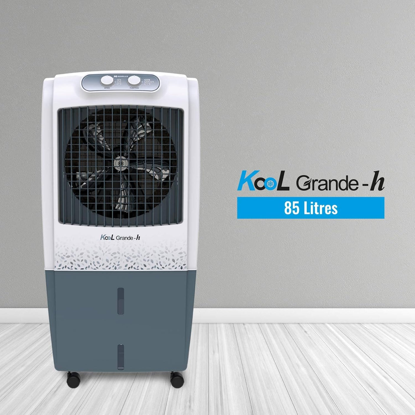 Havells Kool Grande H 85L Desert Air Cooler for home Heavy Duty (Grey) (KOOL GRANDE-85H)