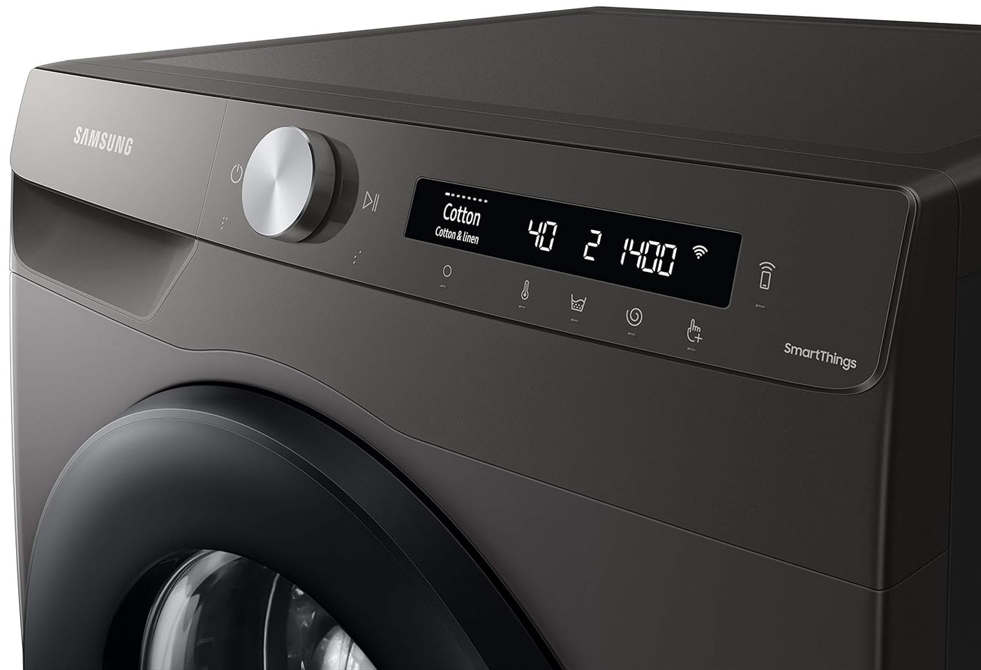 Samsung 8 Kg Wi-Fi Enabled Inverter Fully-Automatic Front Loading Washing Machine (WW80T504DAN1, Inox, AI Control)