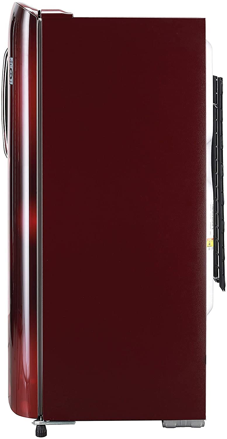 LG 205 L 4 Star Inverter Direct-Cool Single Door Refrigerator  Scarlet Charm, Moist 'N' Fresh, Gross Volume GL-B221ASCY