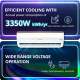 Voltas Vertis Elite Gold 1 Ton 3 Star Inverter Split Air Conditioner (Model: 123INV) | 6-Step Adjustable Mode | Turbo Cooling | Ice Wash Technology | High Ambient Cooling | Copper Condenser | 2026 Model