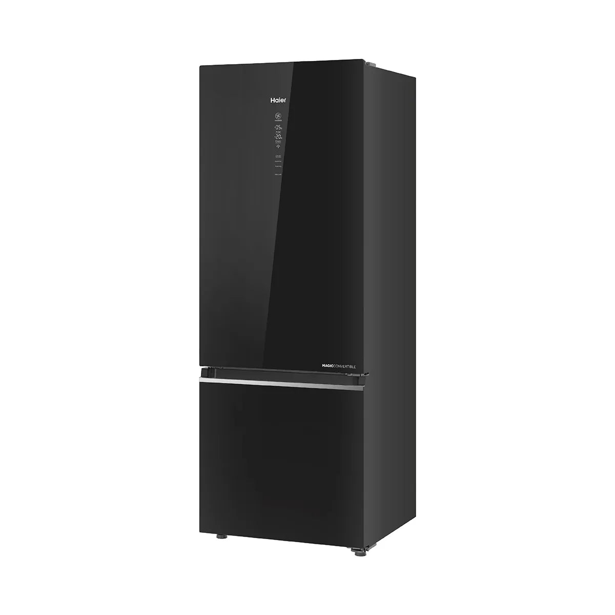 Haier 445L Bottom Mount Convertible Refrigerator HRB-4952CKG-P Frost Free Smart Inverter 2 Star Black Glass Fridge