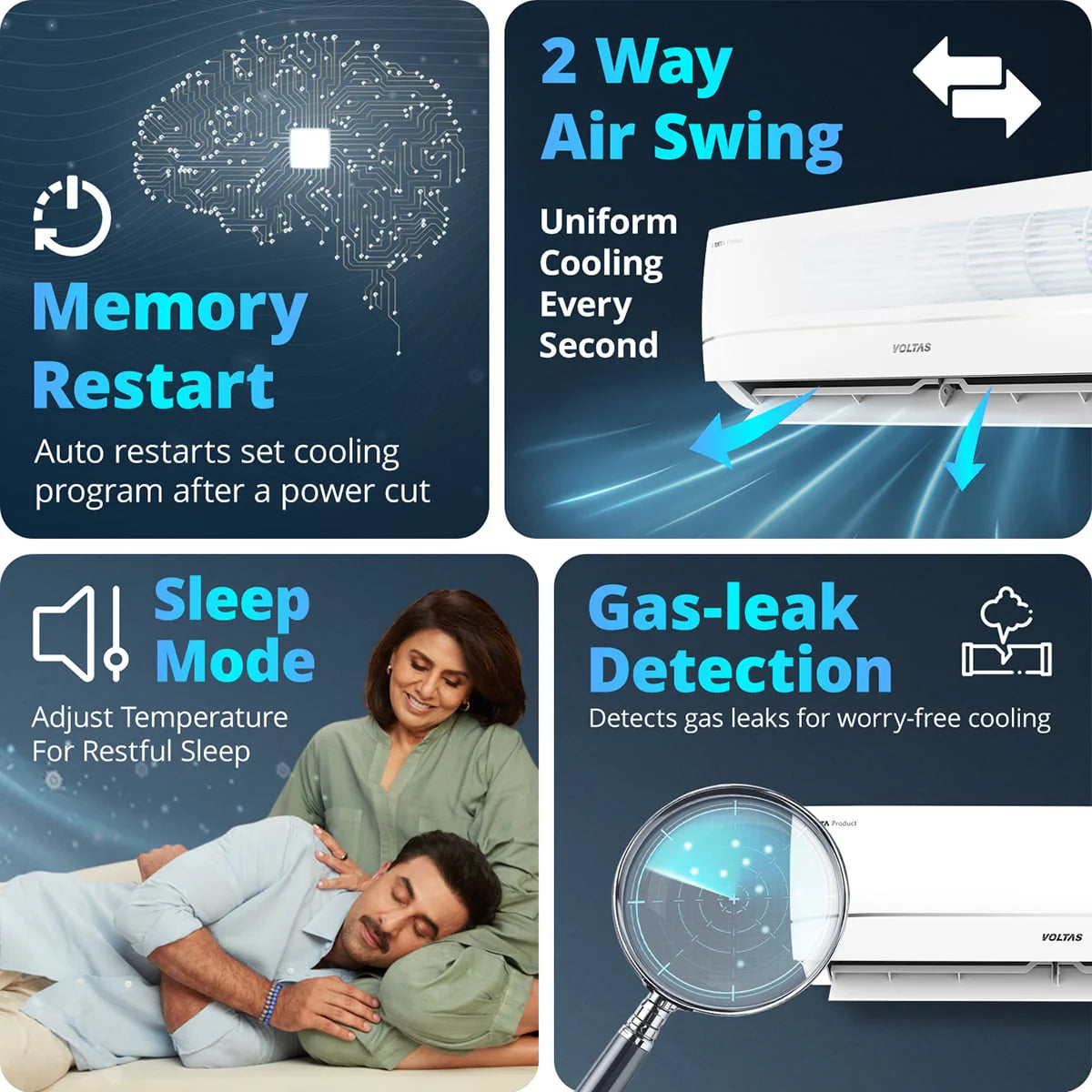 Voltas Vectra Zenith 1.5 Ton 3 Star Inverter Split Air Conditioner (Model: 183INVHC) | High Ambient Cooling up to 52°C | Turbo Cooling | Energy Efficient | Copper Condenser | Smart Cooling Technology | 2026 Model