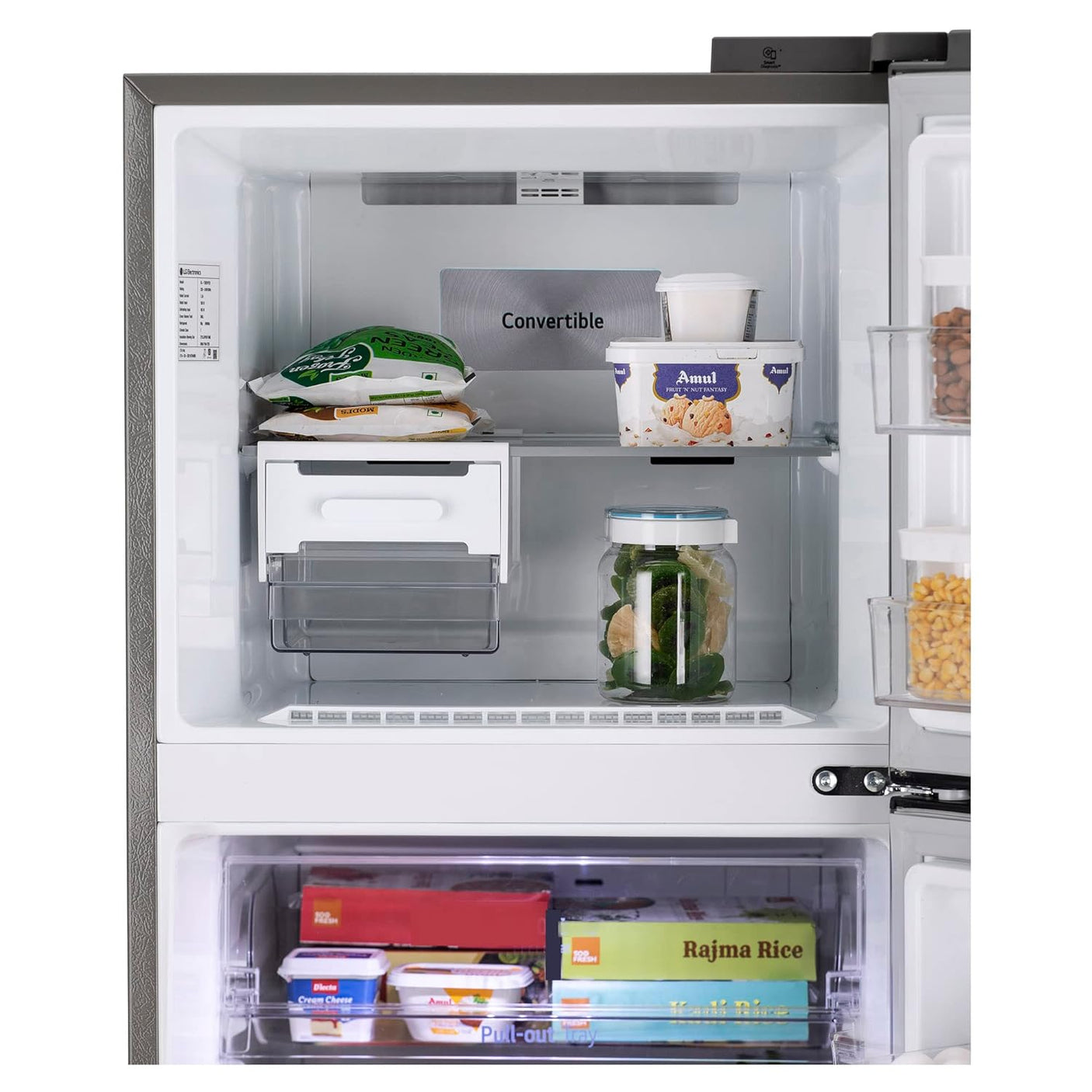 LG 322 L 2 Star Frost-Free Smart Inverter Wi-Fi Double Door Refrigerator Appliance ( Shiny Steel, Convertible & Door Cooling+ GL-T342TPZY,