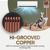 LG 1.5 Ton 4 Star DUAL Inverter Split AC (Copper, AI Convertible 6-in-1, VIRAAT Mode, Faster Cooling & Energy Saving, 4 Way Swing, HD Filter with Anti-Virus Protection, US-Q19JNYE, White)