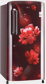 LG 205 L 4 Star Inverter Direct-Cool Single Door Refrigerator  Scarlet Charm, Moist 'N' Fresh, Gross Volume GL-B221ASCY