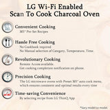 LG 28 L Wi-Fi Enabled Charcoal Convection Healthy Microwave Oven (MJEN286UFW, Black, Diet Fry) - 2023 Model