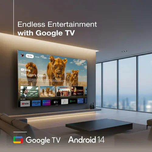 Sansui 65-Inch 4K QLED Smart TV | Google TV, HDR10+, Dolby Atmos, MEMC 120Hz HSR | JSW65UG23Q