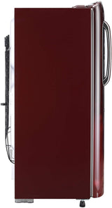 LG 205 L 4 Star Inverter Direct-Cool Single Door Refrigerator  Scarlet Charm, Moist 'N' Fresh, Gross Volume GL-B221ASCY