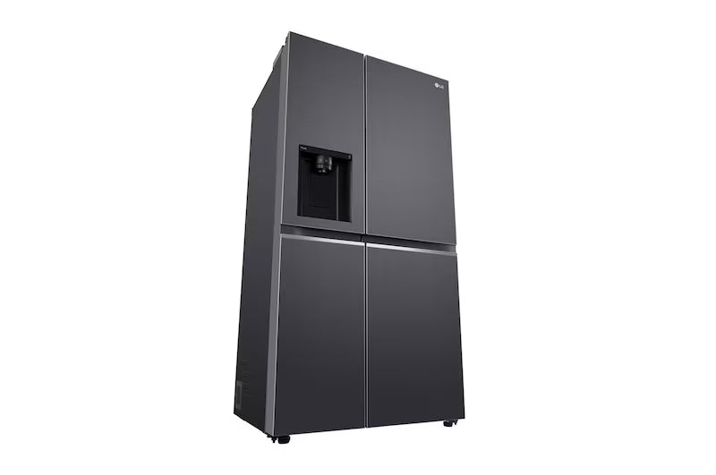 LG 630L, Side-by-Side Refrigerator,GL-L257CMC3, Wi-Fi Convertible, Water & Ice Dispenser, Matte Black Finish, 3 Star