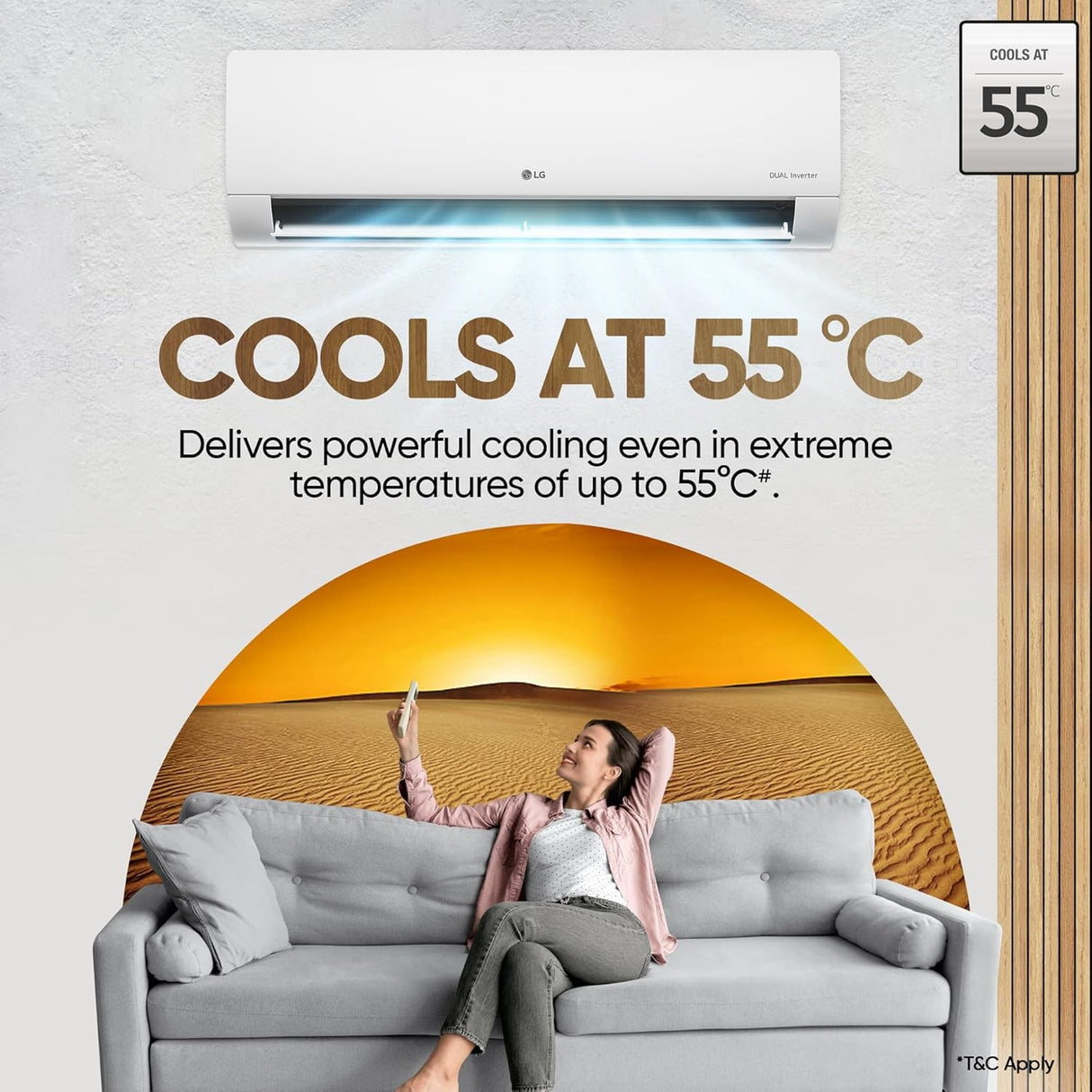 LG 1.5 Ton 4 Star DUAL Inverter Split AC (Copper, AI Convertible 6-in-1, VIRAAT Mode, Faster Cooling & Energy Saving, 4 Way Swing, HD Filter with Anti-Virus Protection, US-Q19JNYE, White)