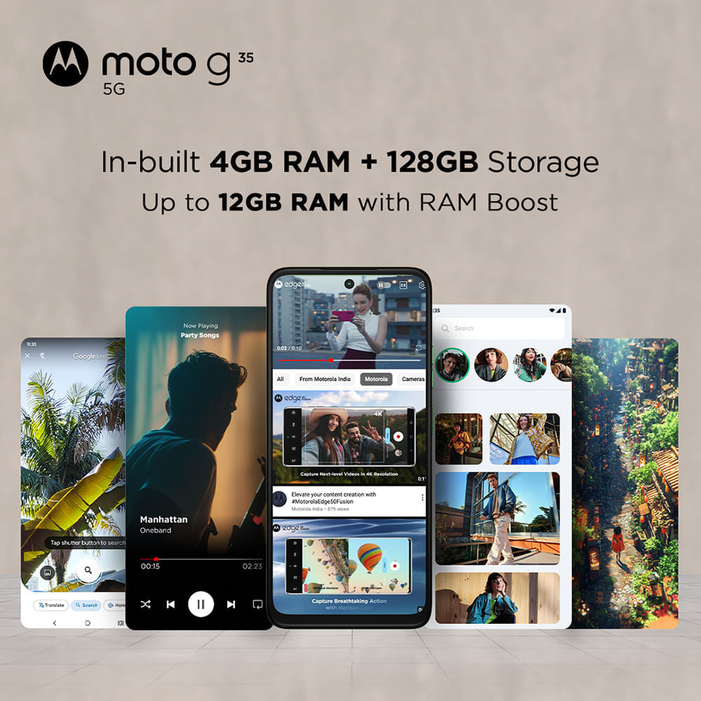 Motorola Edge 70 Fusion 12GB/256GB | Snapdragon 7s Gen 4, 7000mAh Battery, 144Hz AMOLED, Pantone Blue Surf