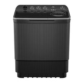 Haier HTW100-196BK 10 Kg Semi-Automatic Top Load Washing Machine | Vortex Pulsator, Oxyi Dry, Black
