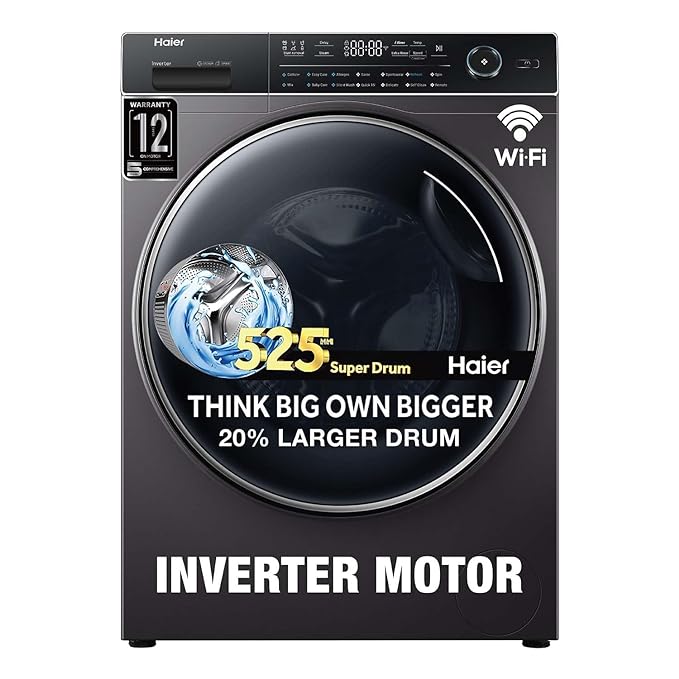 Haier 8 Kg HW80-IM12929CBK Front Load Washing Machine