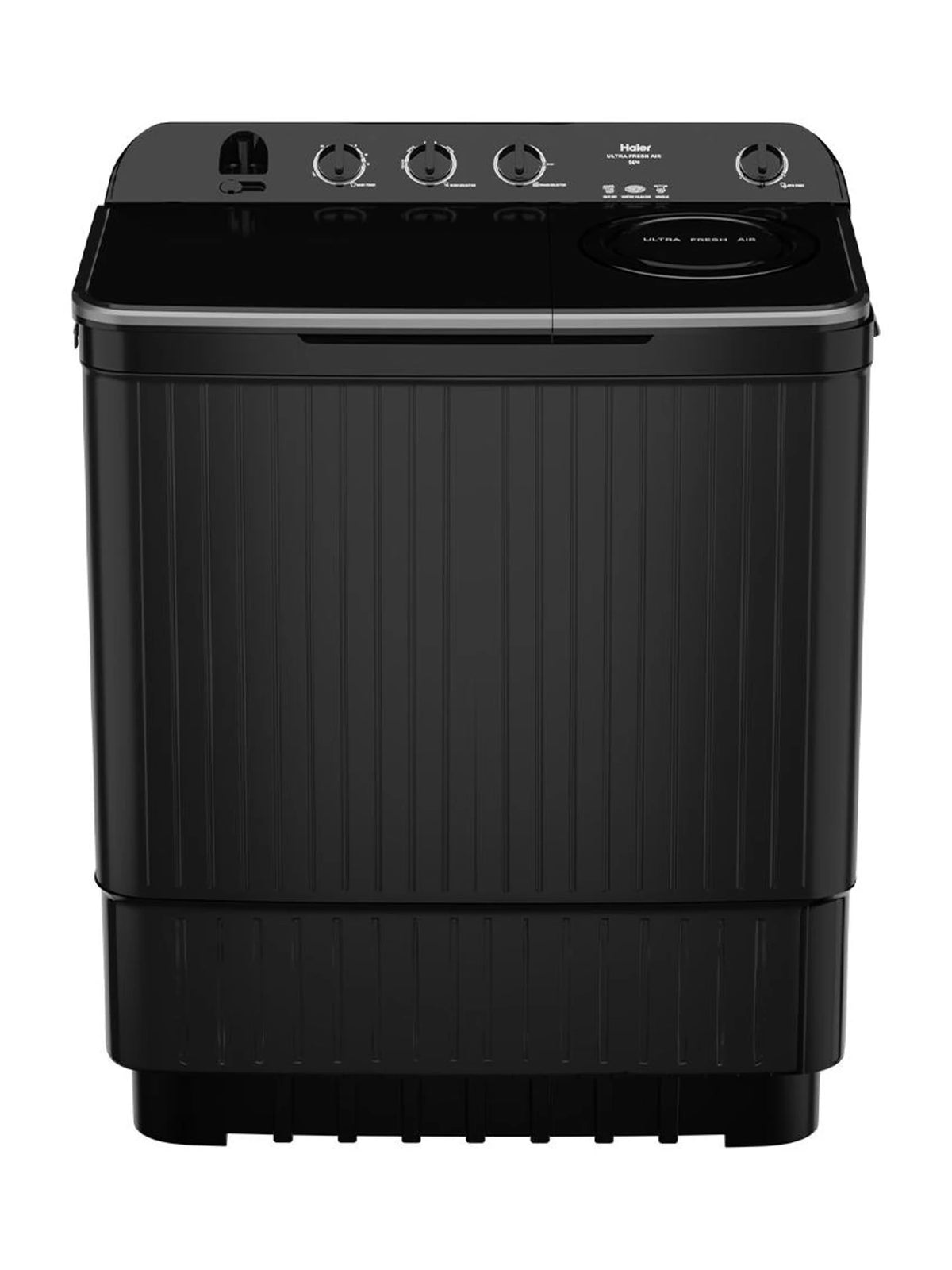 Haier HTW140-196BK 14 Kg Semi-Automatic Top Load Washing Machine | Vortex Pulsator, Oxyi Dry, Black