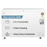 Haier HFC-500DPW5 White Deep Freezer – 439L Capacity, 5 Side Cooling & Energy Efficient Design