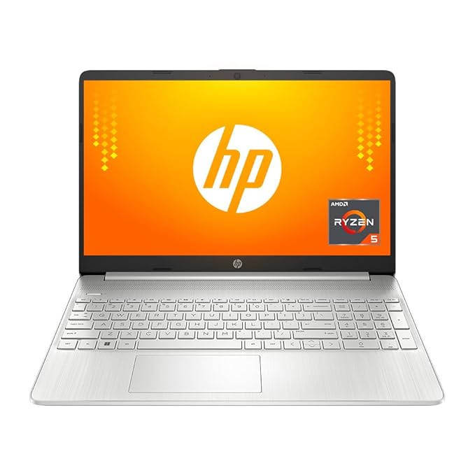 HP 15s AMD Ryzen 5 5500u (8GB DDR4 RAM  | 512 GB NVMe M.2 SSD/Windows 11 | MS Office'2021 | FHD 15.6" (39.6 cm) + Backlit Keyboard/Silver | 1.69 kg/Dual Speakers | EQ2304AU