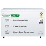 Haier Convertible Deep Freezer 524L HFC-588DPW5 – Double Door, 5 Star Energy Rating & Powerful Cooling System