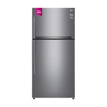 LG 475L DIOS Frost-Free Double Door Fridge - Shiny Steel Finish