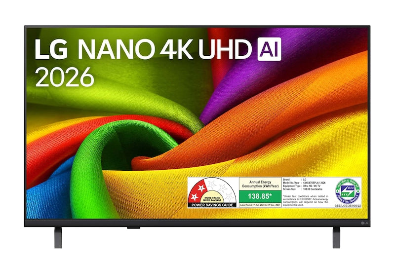 LG 43NU875BPLA 43 Inch NanoCell AI 4K Ultra HD Smart webOS TV | Dolby Atmos | HDR10 | α7 AI Processor 4K Gen9 | 2026