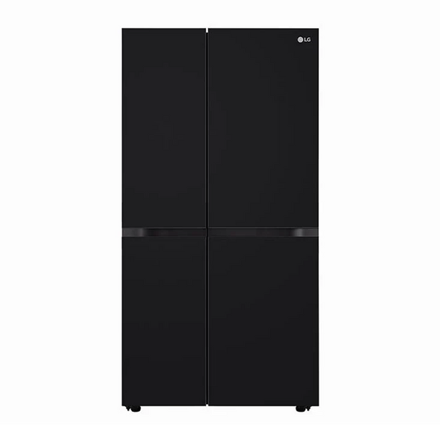 LG 650L Convertible Side-by-Side Refrigerator - Black Mirror Glass