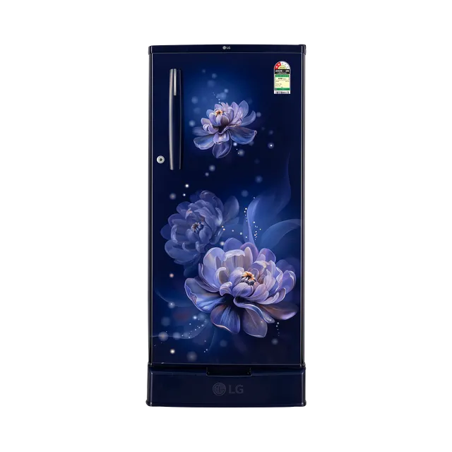 LG 185L Single Door Refrigerator | DEFT Technology, 10 Year Warranty, Steel/Blue | GL-D1925WORB