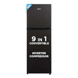 Midea 233 L 3 Star Frost Free Convertible, Double Door Refrigerator (MDRT359FGI28, Jazz Black)