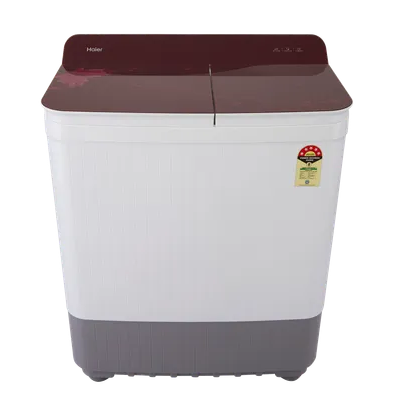 Haier 8 kg Semi-Automatic Washer - Burgundy, Flower Design, a stylish home essential.