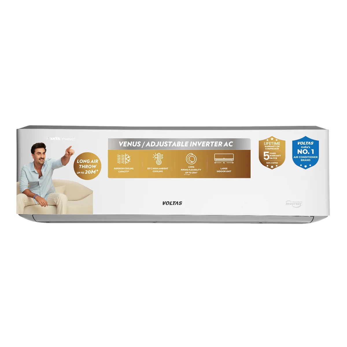 Voltas 1.5 Ton 3 Star Split AC – 183INV Venus Luxe Inverter Air Conditioner