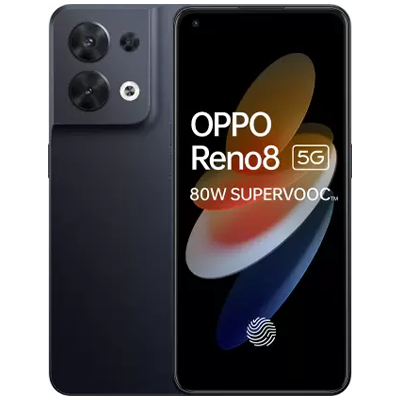 OPPO Reno8 5G: Shimmer Black, 8GB RAM, 128GB - Sleek Android powerhouse.