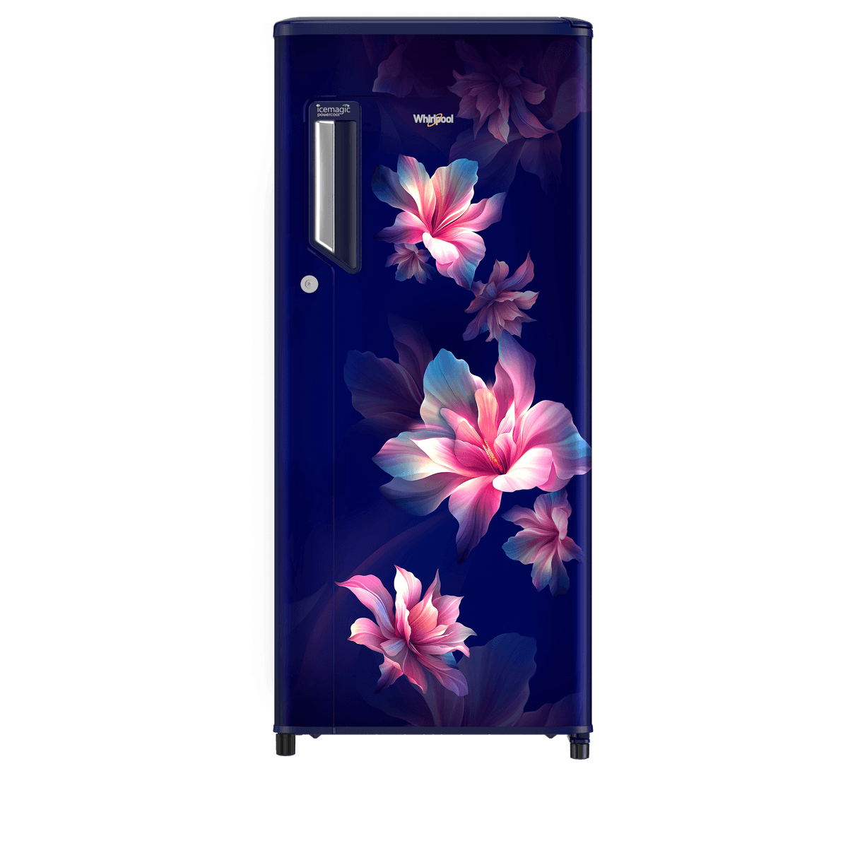 Whirlpool 192L  3 Star Single-Door Refrigerator | Icemagic Powercool | Sapphire Flower Rain (Blue) (73377)